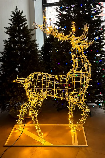 Светодиодная фигура Сибирский олень объёмный