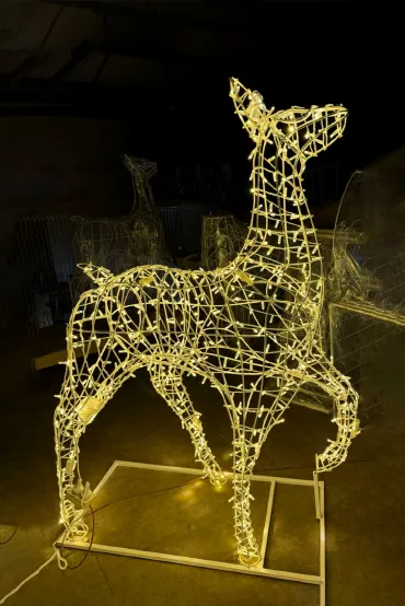Светодиодная фигура Семья оленей объёмная