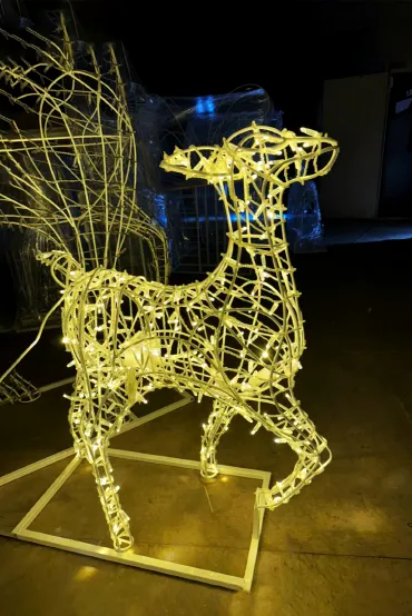 Светодиодная фигура Семья оленей объёмная