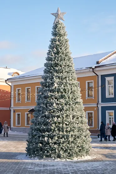 Уличная ель Уральская каркасная изумрудная